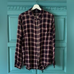 Women's Plaid Flannel Tunic Top